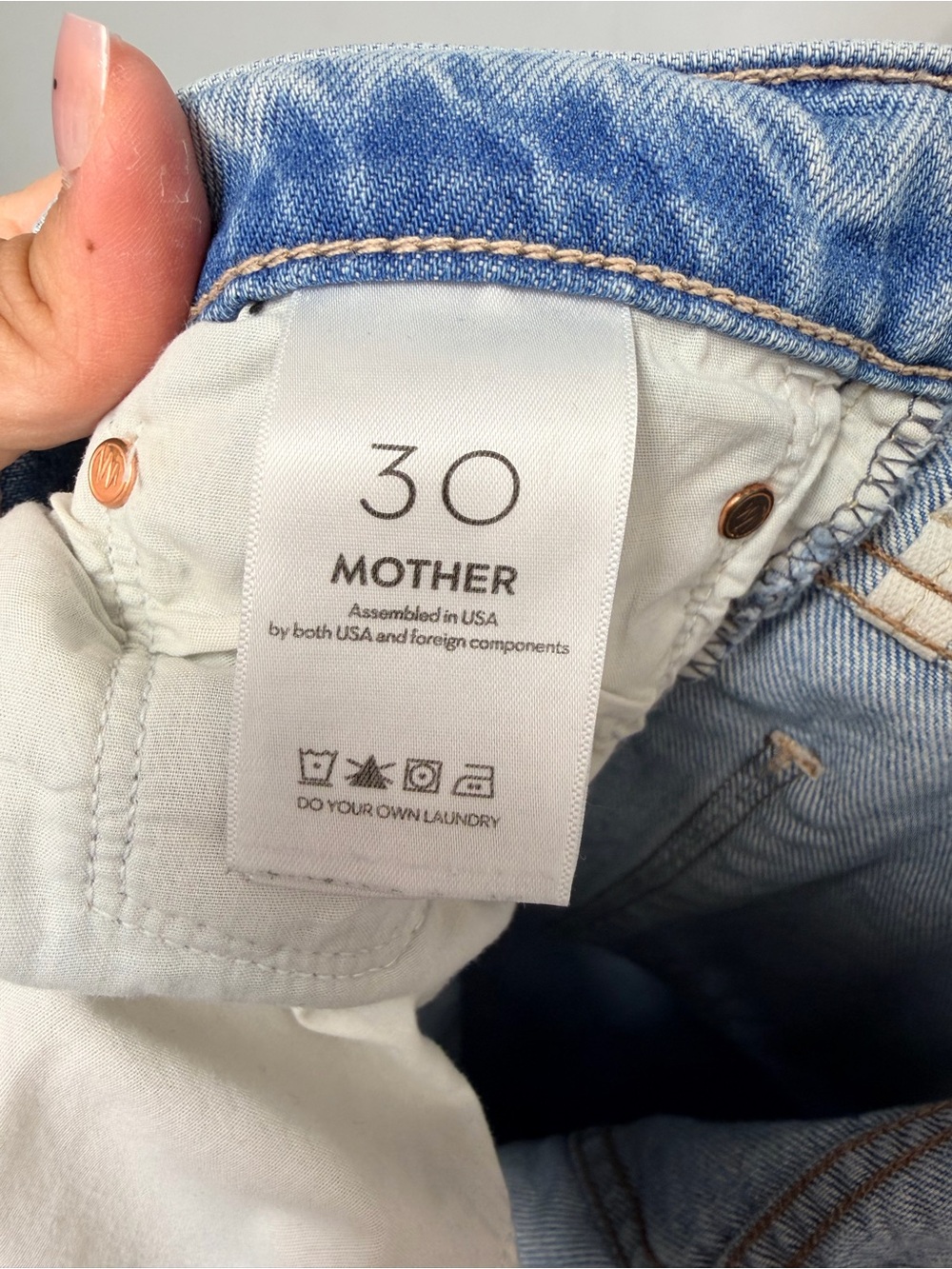 Mother Superior The Dodger Button Hover Cuff Jeans Size 30 - Picture 14 of 14